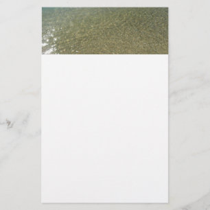 Water on the Beach I Abstract Nature Photography Stationery