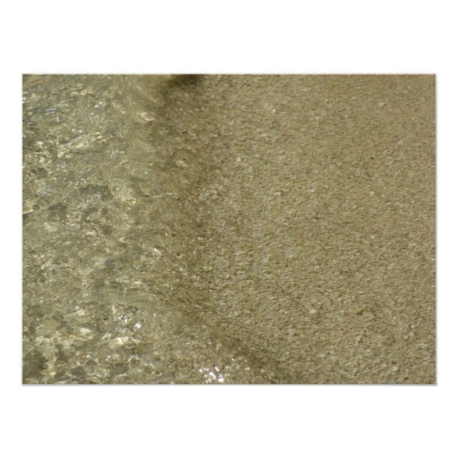 Water on the Beach II Abstract Nature Photography Photo Print (Front)