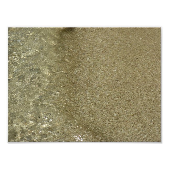 Water on the Beach II Abstract Nature Photography Photo Print (Front)