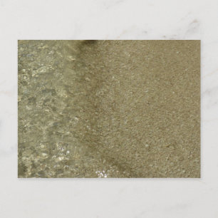 Water on the Beach II Abstract Nature Photography Postcard