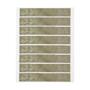 Water on the Beach II Abstract Nature Photography Wrap Around Label