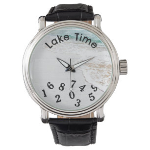 Water on Whitewashed Wood Watch