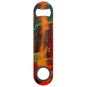 Water Orange Red Blue Modern Abstract Art Pattern