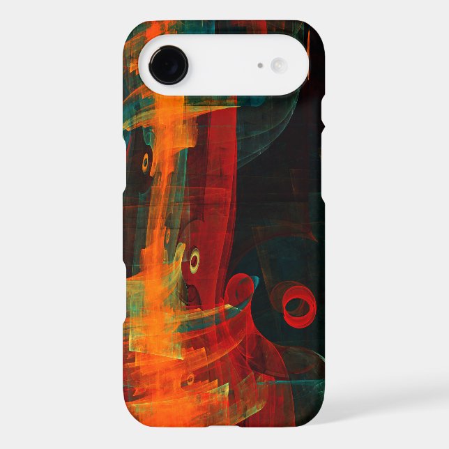 Water Orange Red Blue Modern Abstract Art Pattern Case-Mate iPhone Case (Back)