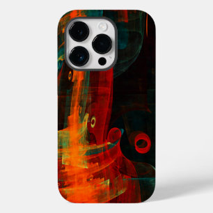 Water Orange Red Blue Modern Abstract Art Pattern Case-Mate iPhone 14 Pro Case
