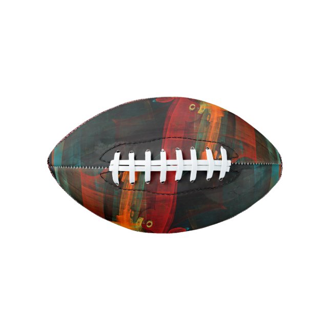 Water Orange Red Blue Modern Abstract Art Pattern Football (Front)