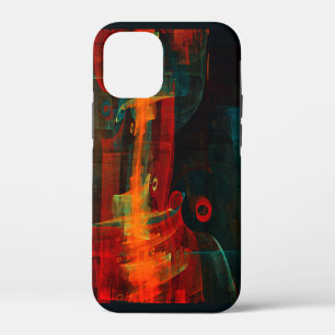 Water Orange Red Blue Modern Abstract Art Pattern iPhone 12 Mini Case