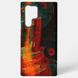 Water Orange Red Blue Modern Abstract Art Pattern Samsung Galaxy Case