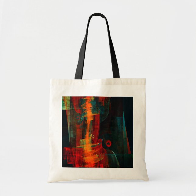 Water Orange Red Blue Modern Abstract Art Pattern Tote Bag (Front)