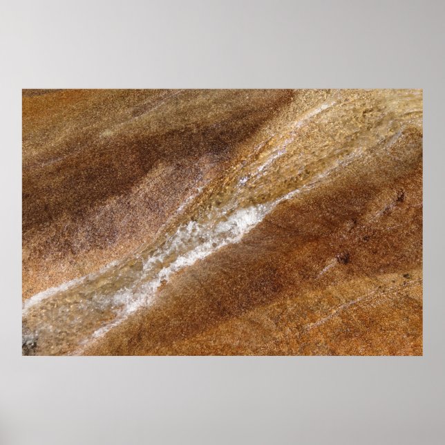 Water over Granite at Franconia Notch Flume Poster (Front)