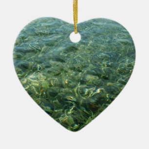 Water over Sea Grass I Caribbean Nature Ceramic Ornament