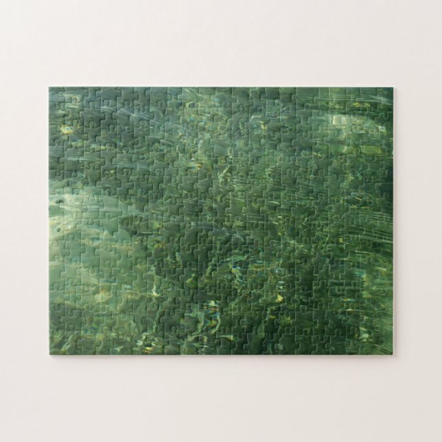Water over Sea Grass II (Blue and Green) Photo Jigsaw Puzzle (Horizontal)