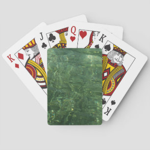 Water over Sea Grass II (Blue and Green) Photo Playing Cards