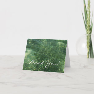 Water over Sea Grass II (Blue and Green) Photo Thank You Card