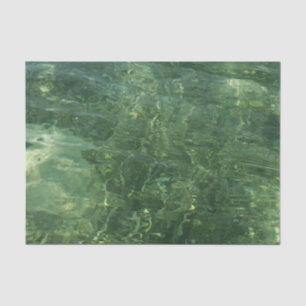 Water over Sea Grass II (Blue and Green) Photo Tissue Paper
