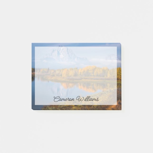 Water | Oxbow Bend Jackson Wyoming Post-it Notes (Front)