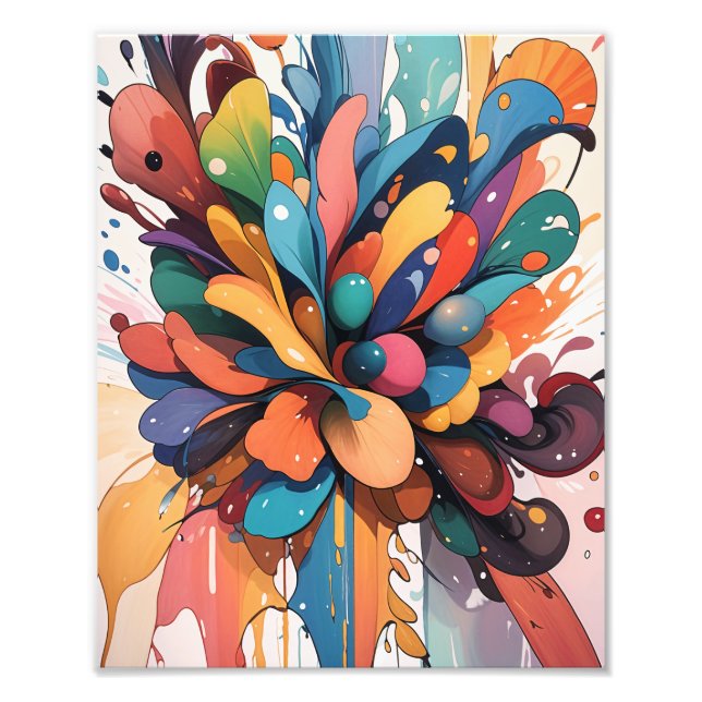 Water paint with floating photo print (Front)