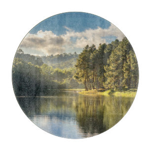 Water Pang Oung Lake & Pine Forest Thailand Cutting Board