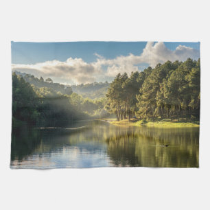 Water Pang Oung Lake & Pine Forest Thailand Tea Towel