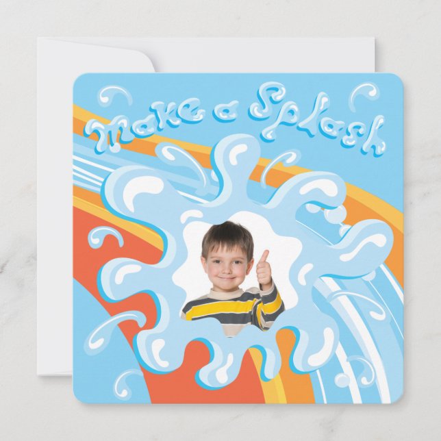 Water Park Pool Party Invitation (Front)