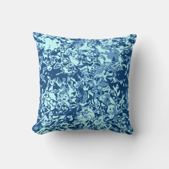 Water pattern No 1 Black BG Cushion (Front)