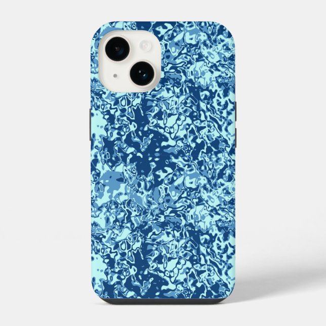Water pattern No 1 Black BG iPhone Case (Back)