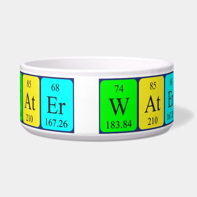 Water periodic table name pet bowl 1A (Right)