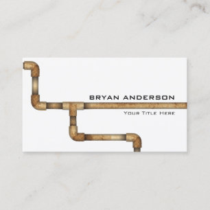 Water Pipe Plumbing Professional Business Card