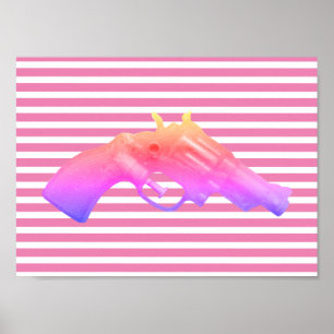 Water pistol toy water gun toy photoart poster