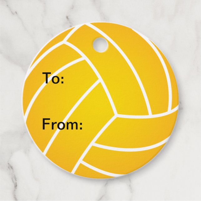 Water Polo Ball Gift Tags (Front)