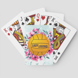 Water Polo Ball Lady Legend Playing Cards