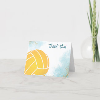 Water Polo Ball Thank You Card