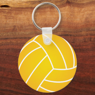 Water Polo Ball Yellow Keychain