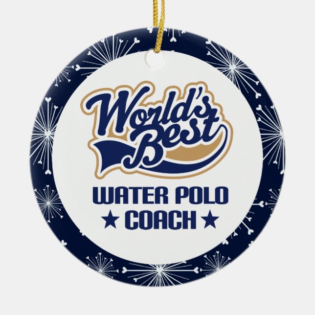 Water Polo Coach Gift Ornament (Front)