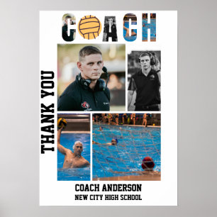 Water Polo Coach Senior Night Graduation Poster
