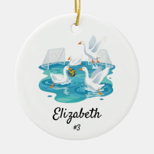 Water Polo, Custom Water Polo Gifts Christmas Ceramic Ornament