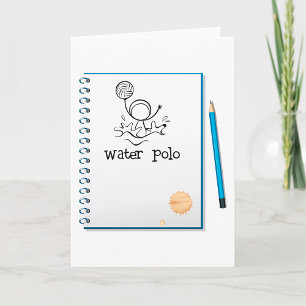 Water Polo Doodle Sketch Hand-Drawn Water Sport  Card