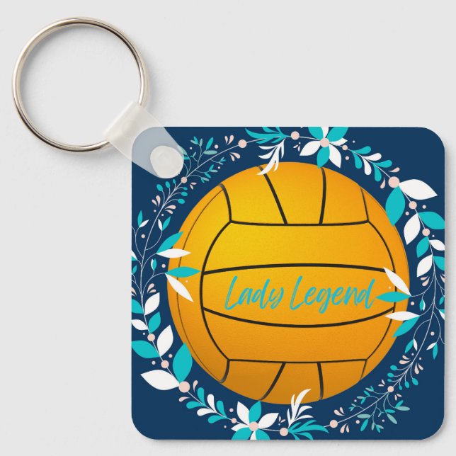 Water Polo Lady Legend Key Chain (Front)