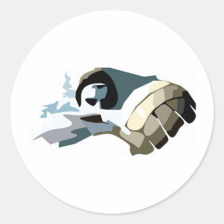 water polo man classic round sticker