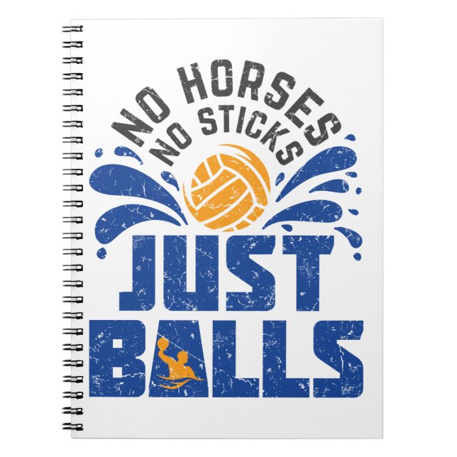 Water Polo No Horses No Sticks Just Balls Notebook (Front)