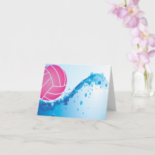 Water Polo Note Cards (Pink Ball)