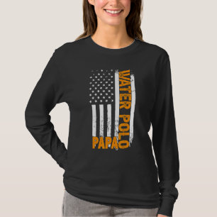 Water Polo Papa American Flag Father's Day Men's