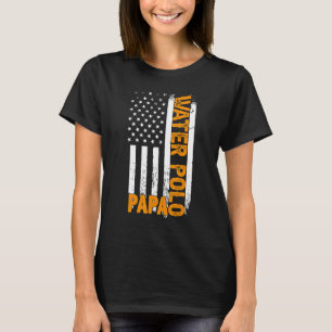 Water Polo Papa American Flag Father's Day Men's
