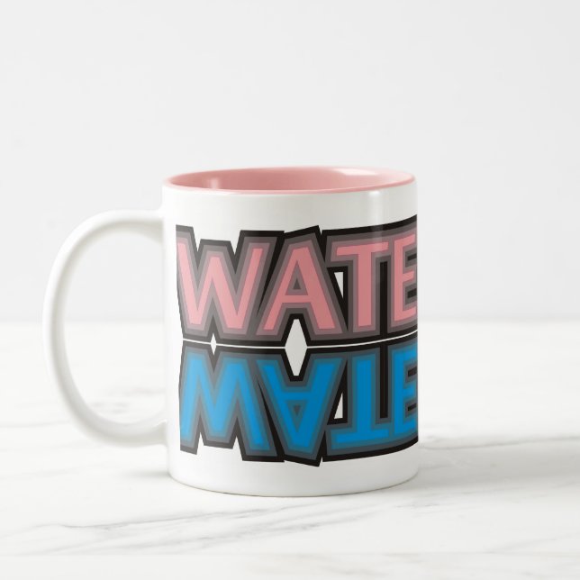 water polo pink Two-Tone coffee mug (Left)