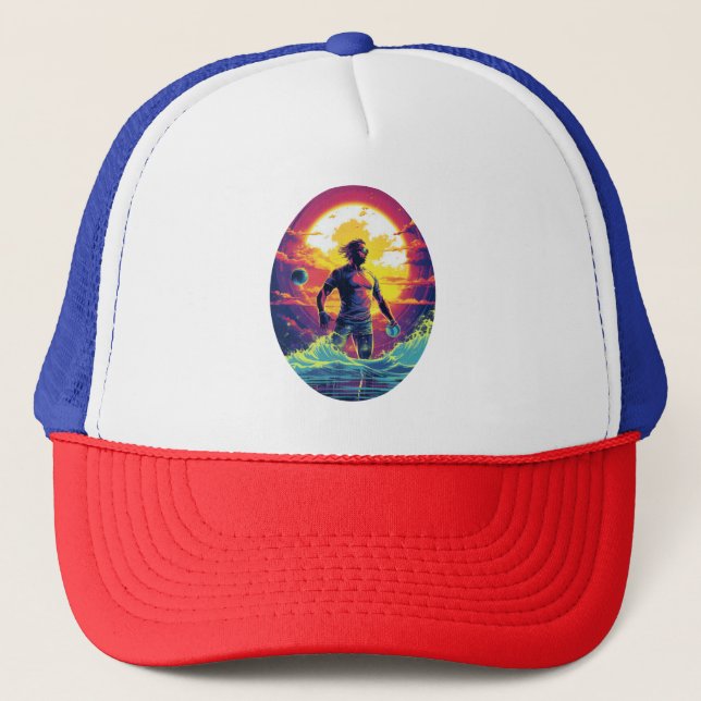 Water Polo Player Colourful Waterpolo Trucker Hat (Front)