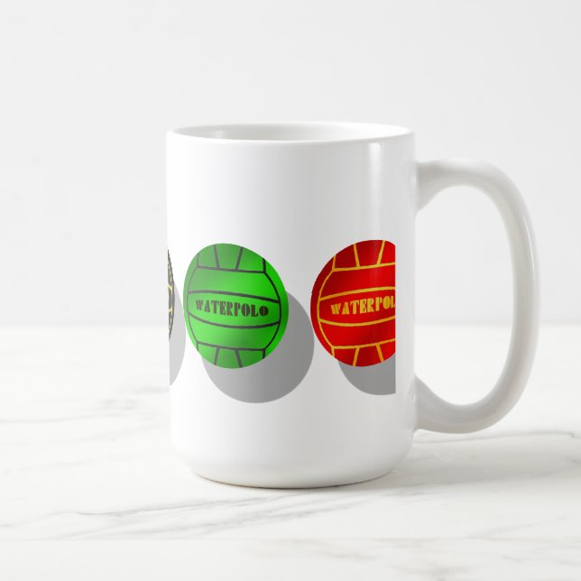 Water polo players and waterpolo players ball coffee mug (Right)