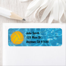 Water Polo Return Address Label