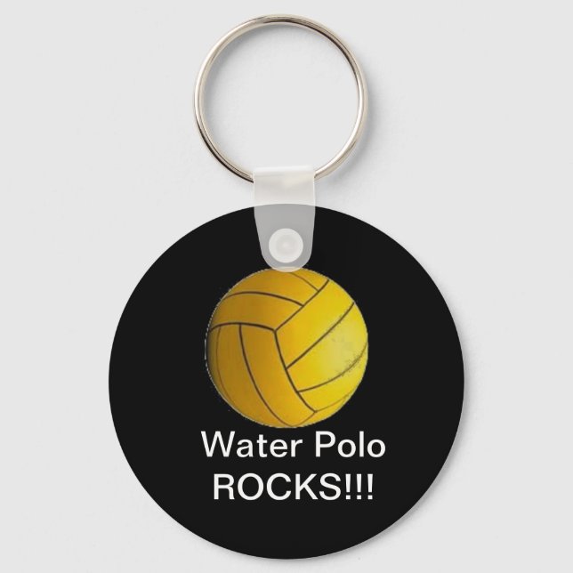 Water Polo ROCKS!!! Key Ring (Front)