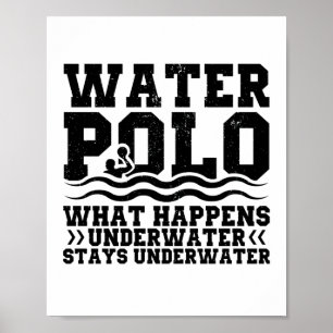 Water Polo Team   Sports Player Trainer Gifts Poster