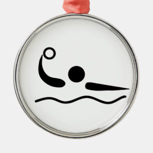 Water Polo Waterpolo Pictogram Metal Tree Decoration